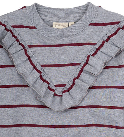 Petit Piao Sweatshirt - Light Grey Melange Stripe Petit Piao Sweatshirt - Light Grey Melange Stripe