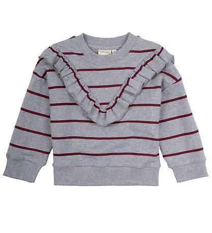 Petit Piao Sweatshirt - Light Grey Melange Stripe Petit Piao Sweatshirt - Light Grey Melange Stripe