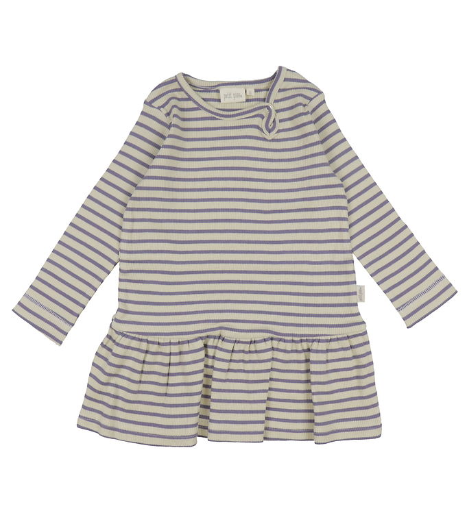 Petit Piao Kjole - Rib - Modal - Dusty Violet/Dark Off White