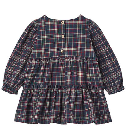 Wheat Kjole - Fanny - Navy Check