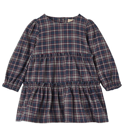 Wheat Kjole - Fanny - Navy Check