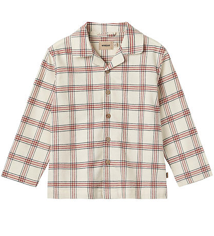 Wheat Nattøj - 2-delt - Madison - Eggshell Check