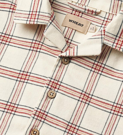 Wheat Nattøj - 2-delt - Madison - Eggshell Check