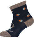 Melton Strømper - Uld - Dog Fun - Peacoat Blue Melton Strømper - Uld - Dog Fun - Peacoat Blue