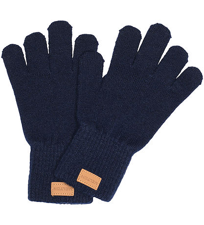 Melton Handsker - Strik - Uld - Peacoat Blue Melton Handsker - Strik - Uld - Peacoat Blue