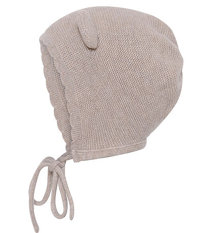 MP Babyhue m. Ører - Strik - Uld - Helsinki - Beige Melange MP Babyhue m. Ører - Strik - Uld - Helsinki - Beige Melange