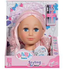 Baby Born Sminkehoved m. Tilbehør - Sister Styling Artist