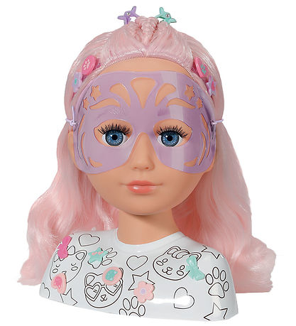 Baby Born Sminkehoved m. Tilbehør - Sister Styling Artist Baby Born Sminkehoved m. Tilbehør - Sister Styling Artist