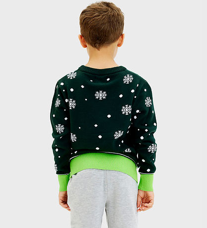 Jule-Sweaters Bluse - Sweet Christmas Dino - Grøn