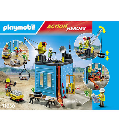 Playmobil Action Heroes - Byggeplads - 71650 - 138 Dele