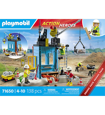 Playmobil Action Heroes - Byggeplads - 71650 - 138 Dele