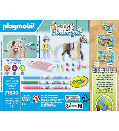 Playmobil Horses Of Waterfall - Vaskbar Heste-sæt - 71640 - 19 D Playmobil Horses Of Waterfall - Vaskbar Heste-sæt - 71640 - 19 D