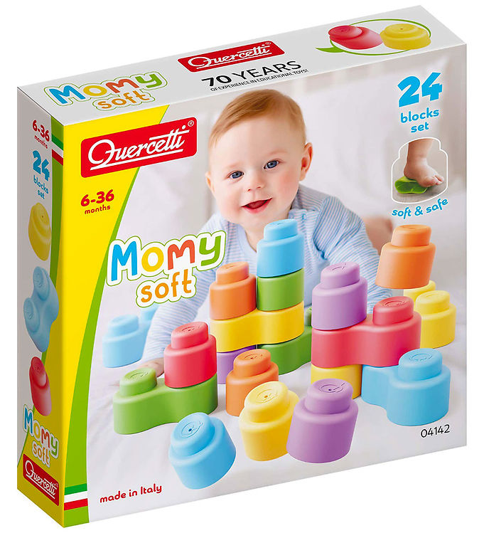 Quercetti Byggeklodser - 24 stk. - Momy Soft