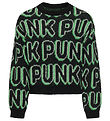 Kids Only  Bluse - Strik - KogPunk - Black/Green Bee/Laurel Gree Kids Only  Bluse - Strik - KogPunk - Black/Green Bee/Laurel Gree
