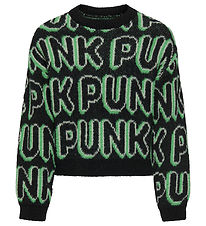 Kids Only Bluse - Strik - KogPunk - Black/Green Bee/Laurel Gree Kids Only Bluse - Strik - KogPunk - Black/Green Bee/Laurel Gree