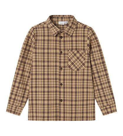 Name It Skjorte - NkmResoren - Weathered Teak Name It Skjorte - NkmResoren - Weathered Teak