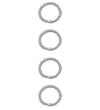 Name It Hårelastikker - 4-pak - NkfAcc-Arise -  Silver/W. Glitte