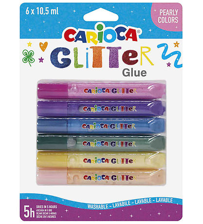 Carioca Glitterlijm - 6 stk - Multicolour