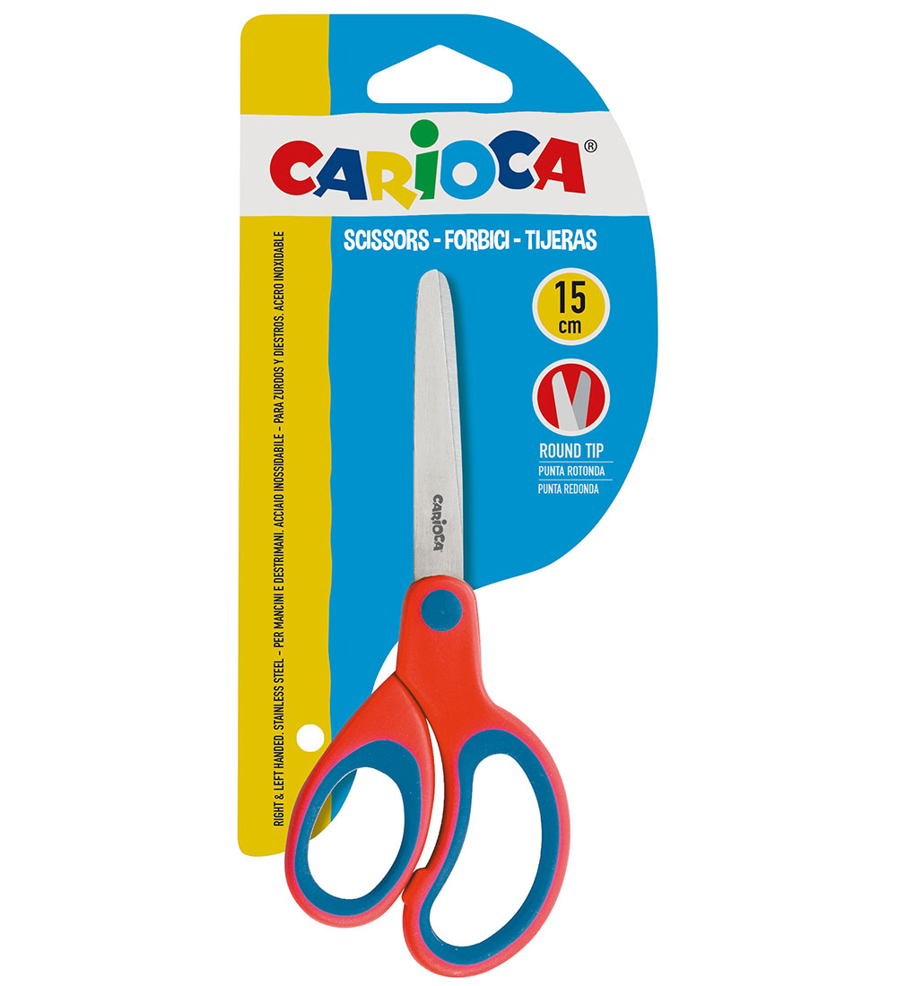 Carioca Kinderschere - 15 cm - Blau/Rot - Carioca - One Size - Schere