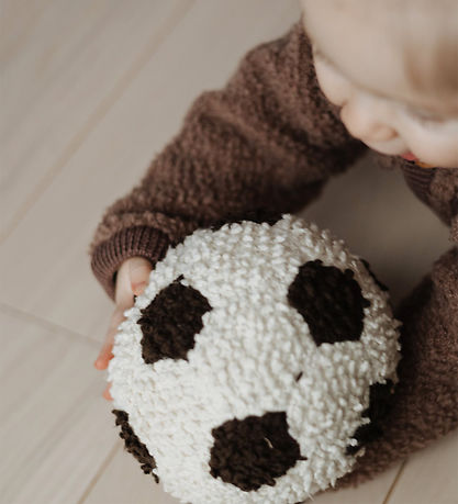 Smallstuff Fodbold -  Strik - Off White/Brown Smallstuff Fodbold -  Strik - Off White/Brown