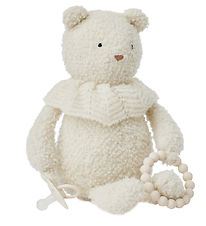 Smallstuff Aktivitets bamse - Uld - 35 cm - Off White Smallstuff Aktivitets bamse - Uld - 35 cm - Off White