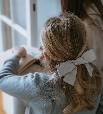 Lalaby Hårsløjfe - Big - 18 cm - Birch Blue