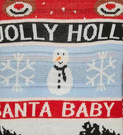 Vero Moda Girl Bluse - Strik - VmHolly Jollyflakes - Birch/Artwo Vero Moda Girl Bluse - Strik - VmHolly Jollyflakes - Birch/Artwo