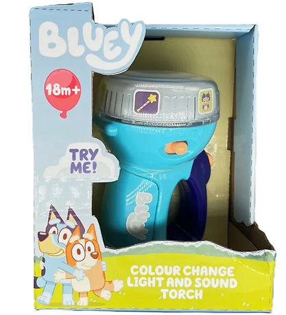 Bluey Lygte m. Lys/Lyd og Farveskift Bluey Lygte m. Lys/Lyd og Farveskift