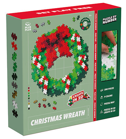 Plus-Plus Puzzle By Number - 500 stk. - Christmas Wreath Plus-Plus Puzzle By Number - 500 stk. - Christmas Wreath