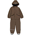 Mikk-Line Rainwear w. Thermo/Suspenders - PU - Rec Warm - Chocol