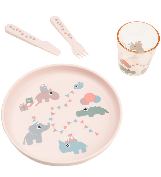 Done by Deer Spisesæt - 4 Dele - Celebration Powder billede