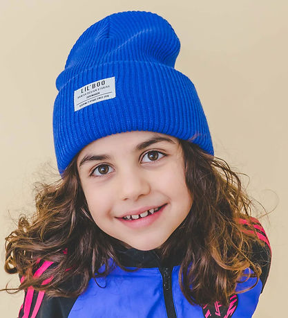Lil'Boo Copenhagen Hue - Strik  - Hygge Beanie - Bright Blue Lil'Boo Copenhagen Hue - Strik  - Hygge Beanie - Bright Blue