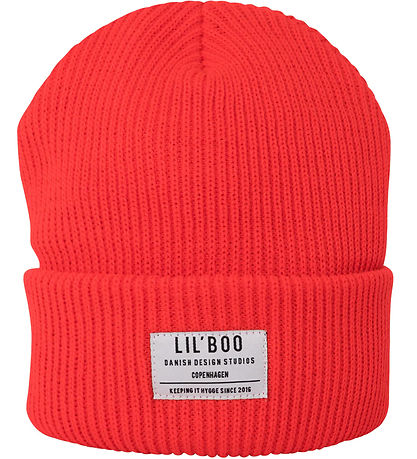 Lil'Boo Copenhagen hue Strik - Hygge Beanie - Red Lil'Boo Copenhagen hue Strik - Hygge Beanie - Red