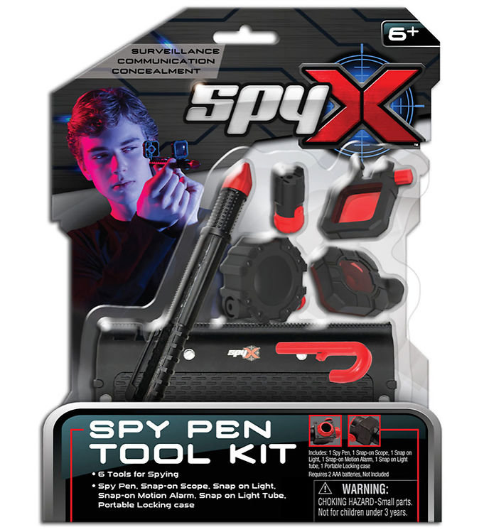 SpyX - Spy Pen Toolkit - Sort/Rød