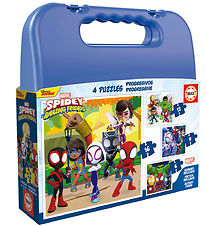 Educa Puslespil - 4 Forskellige - Spidey And His Amazing Friends