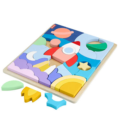 Fisher-Price Puslespil - 42 Brikker - Træ - Space Fisher-Price Puslespil - 42 Brikker - Træ - Space