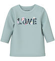 Name It Bluse - NbfVubie - Gray Mist/Love/Flowers