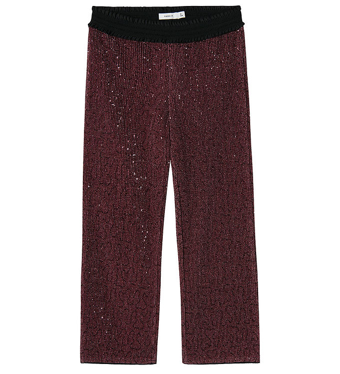 Name It Fandango Pink Glitter Paillet Wide Bukser - Str. 11y 146cm