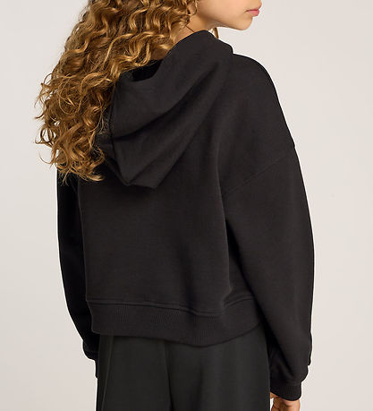 Calvin Klein Hættetrøje - Logo Boxy Fit - Sort