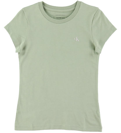 Calvin Klein T-shirt - 2-pak - Slim Monogram - Turtledove/Misty  Calvin Klein T-shirt - 2-pak - Slim Monogram - Turtledove/Misty