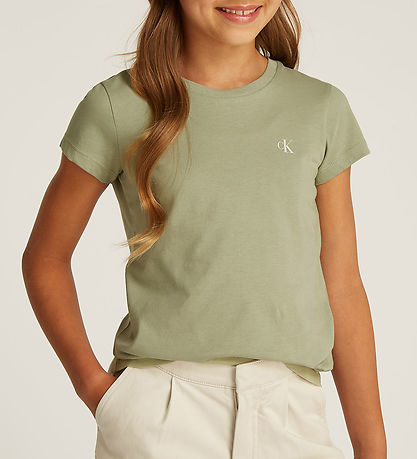 Calvin Klein T-shirt - 2-pak - Slim Monogram - Turtledove/Misty 