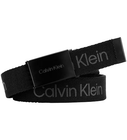 Calvin Klein Bælte - Logo Canvas - Ck Black