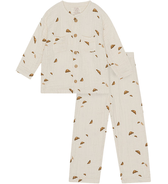 VACVAC Nattøj - Musselin -2-delt - Vibber - Croissant Mini