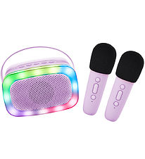 Lalarma Højtaler m. 2 Mikrofoner - Trådløs - Karaoke - Purple Lalarma Højtaler m. 2 Mikrofoner - Trådløs - Karaoke - Purple