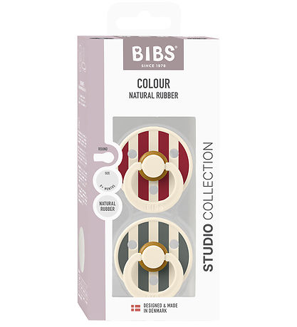 BIBS Colour Sutter - Str. 1 - 2-pak - Rund - Ruby Pine Mix