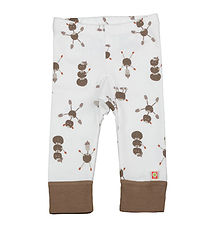 Katvig Leggings - Off White m. Kastanjefigurer Katvig Leggings - Off White m. Kastanjefigurer