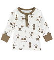 Katvig Bluse - Off White m. Kastanjefigurer Katvig Bluse - Off White m. Kastanjefigurer