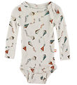 Katvig Bodysuit L/æ - Wool - Off White w. Kites