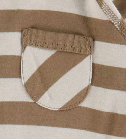 Katvig Bluse - Brun/Beige Stribet