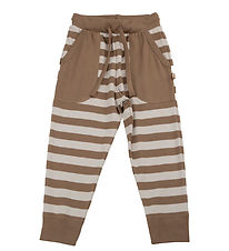 Katvig Bukser - Brun/Beige Stribet Katvig Bukser - Brun/Beige Stribet